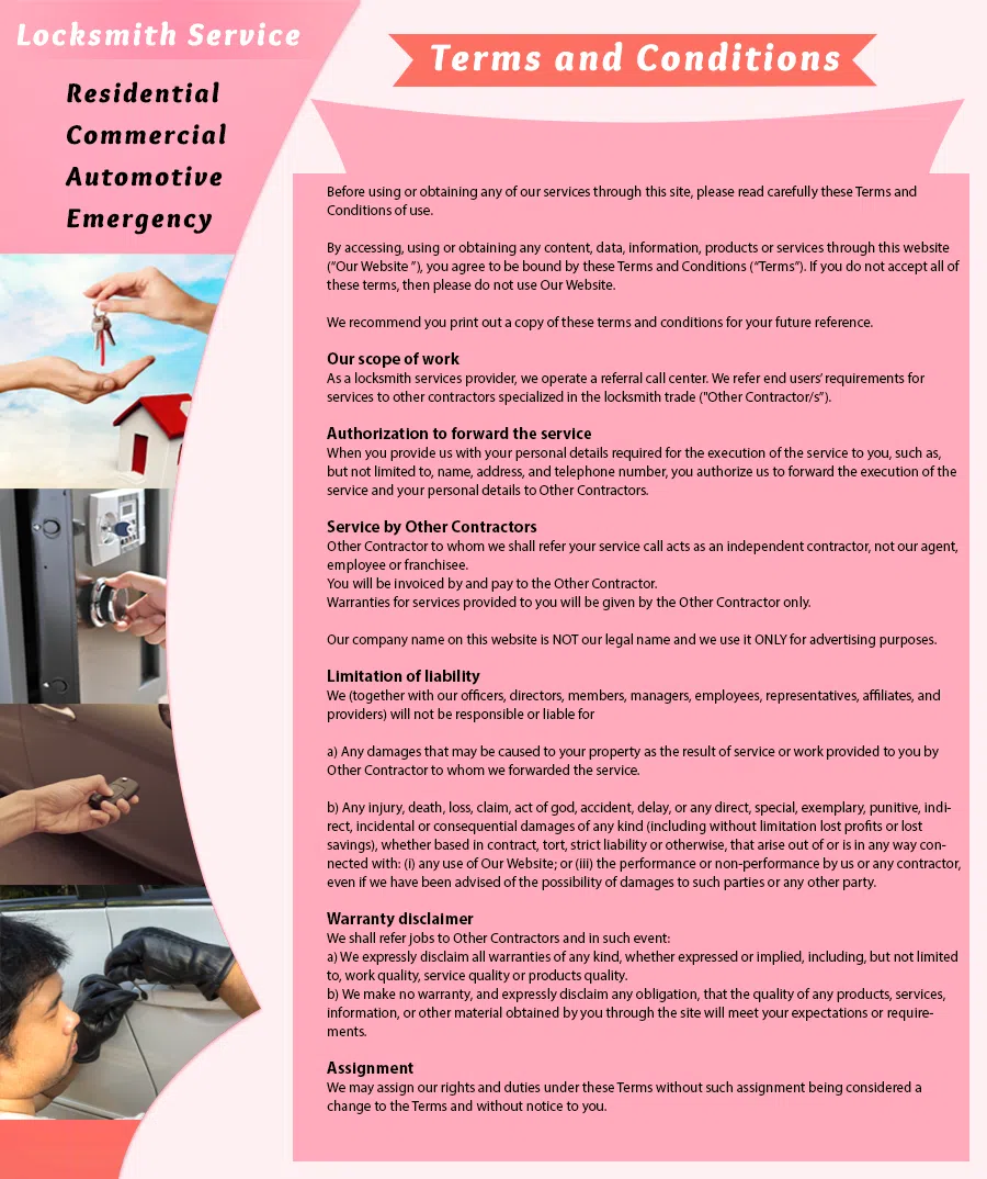 Deerfield Beach Locksmith Service Deerfield Beach, FL 954-744-7062 - TermsAndCondition-1